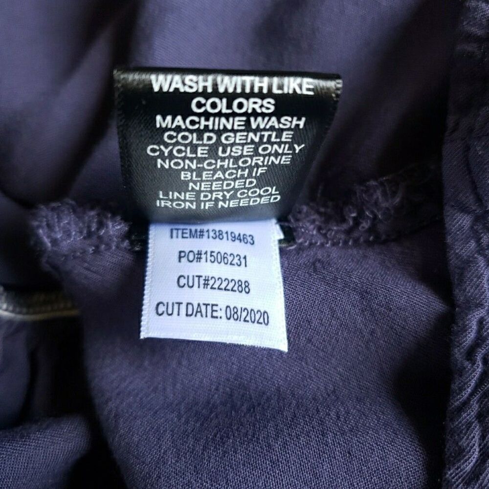 Torrid Navy Blue Challis Babydoll Blouse 0 XL 1X Long Sleeve Button Split Neck - Picture 7 of 10